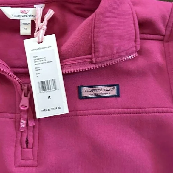 Vinyard Vines-Surf Terry Shep Shirt-size Small-berry relaxed fit-NWT - Picture 4 of 9